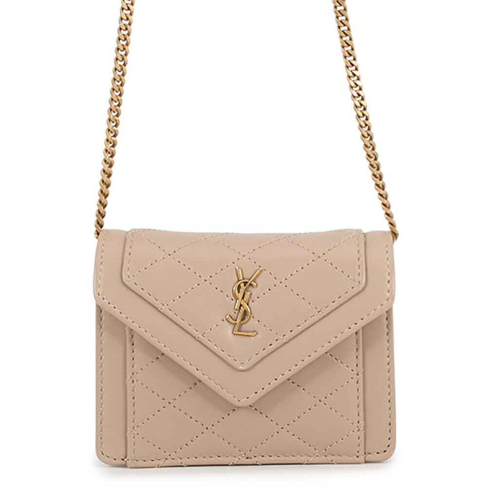 Yves Saint Laurent Saint Laurent Paris Chain Shoulder Bag Gaby Micro Leather ...